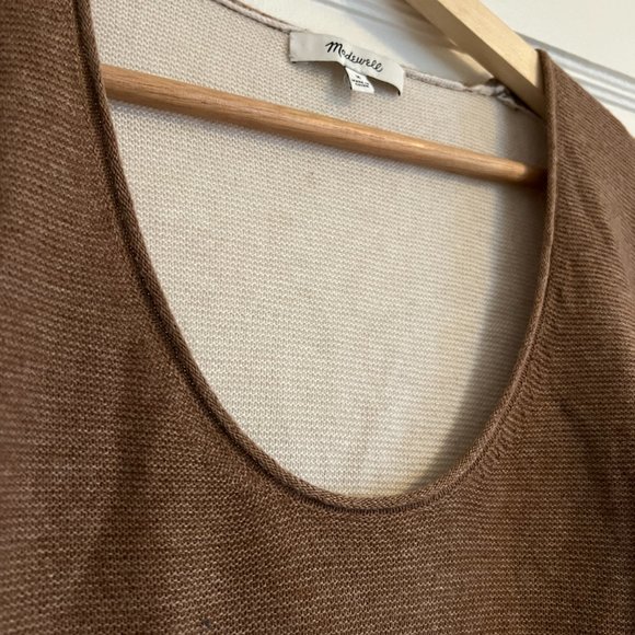 Madewell two-tone colorblock scoop neck sweater - Picture 3 of 6